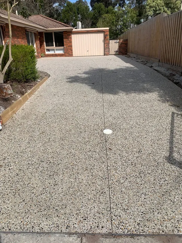 Exposed aggregate driveway